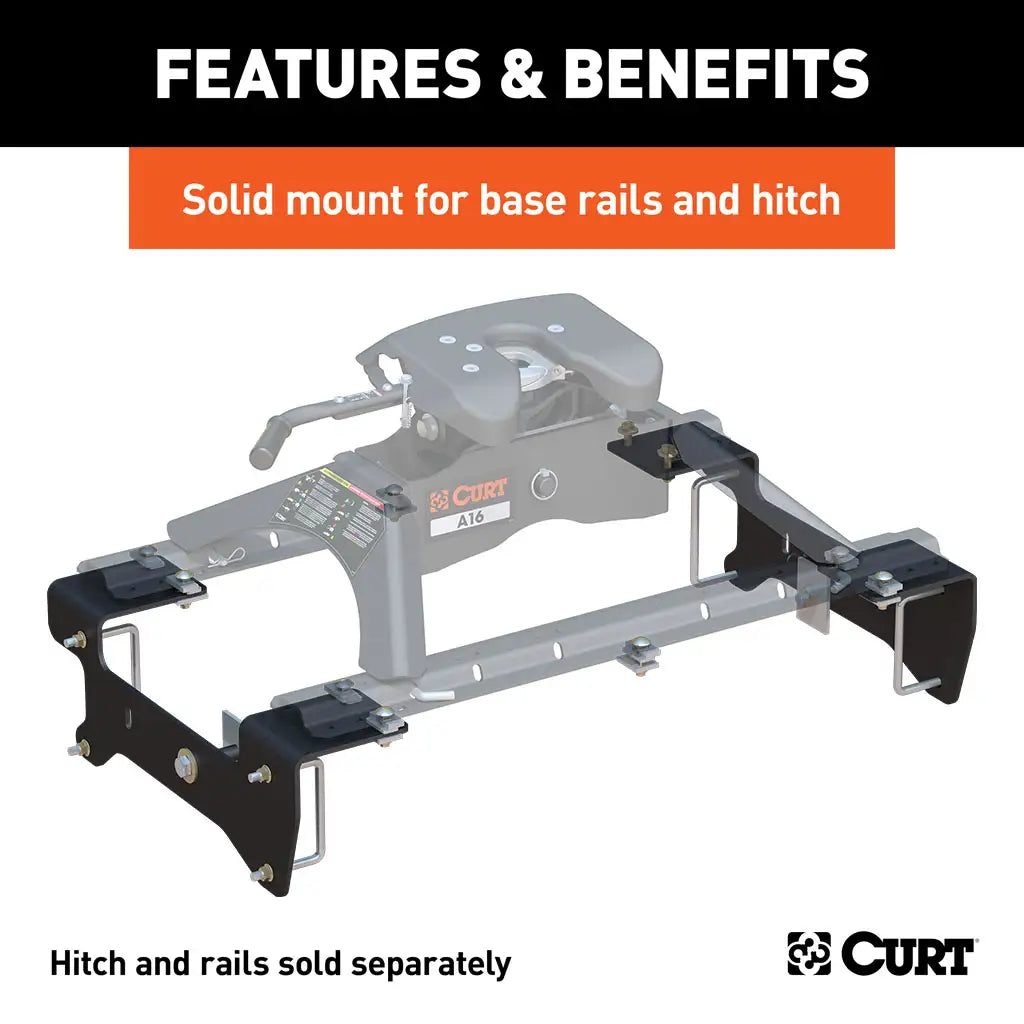 Custom 5th Wheel Brackets, Select Silverado, Sierra 1500 (Except 5.5' Bed) fits 2022-26