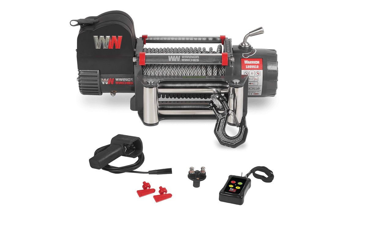 Samurai 12.5K LB Electric Winch - 12V Steel Rope