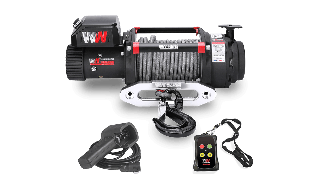 T1000 18LB K Electric Winch - 12V 65.6' Synthetic Rope