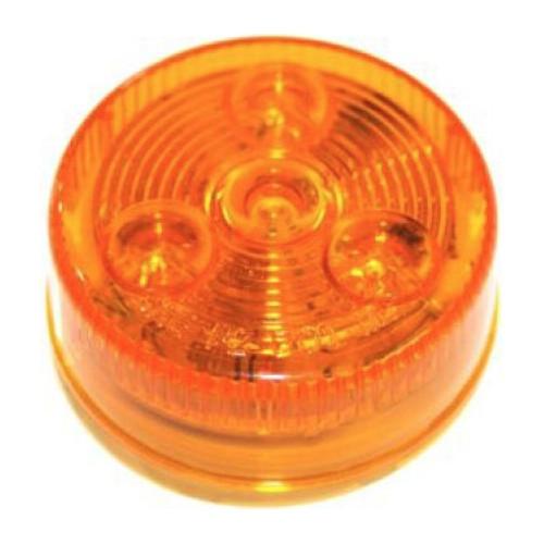 Amber LED Clearance Light, 2" Round Clearance Lights PJ Trailers