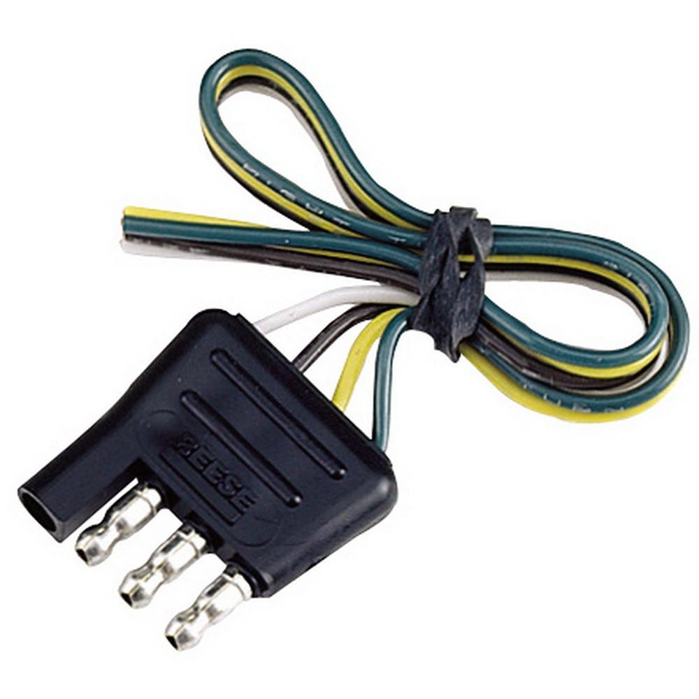 4-Way Connector - Flat Plug 4-Way Connector PJ Trailers