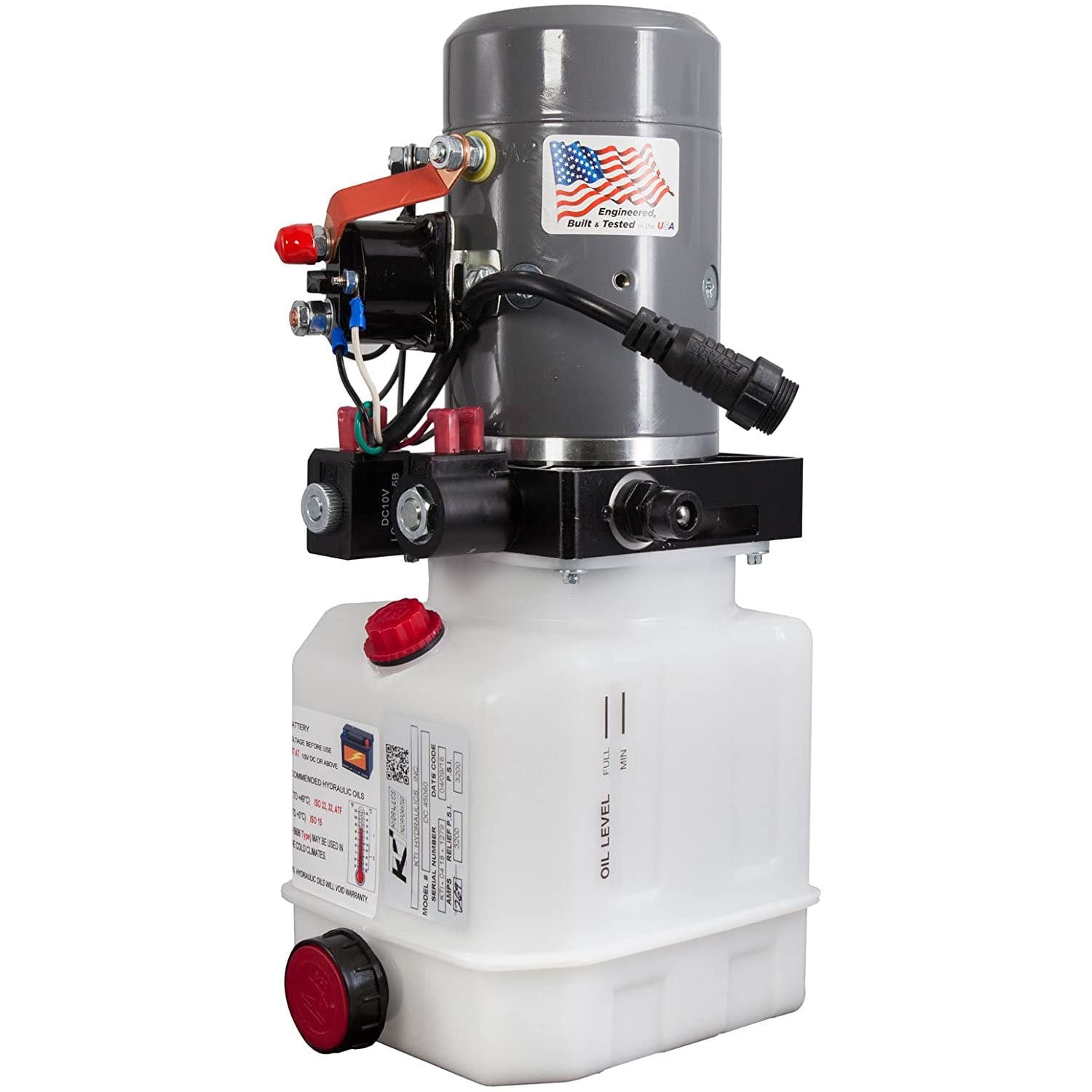 Hydraulic Pump, Dual Action w/Remote & 6qt Tank