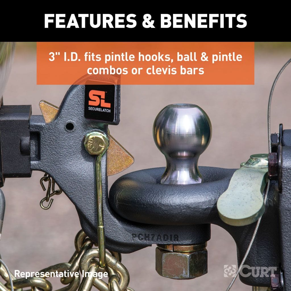 SecureLatch Channel-Style Lunette Ring (25,000 lbs, 3" ID)