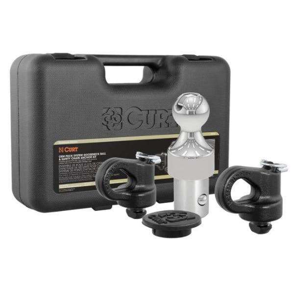 OEM Puck System Gooseneck Ball & Safety Chain Anchor Kit