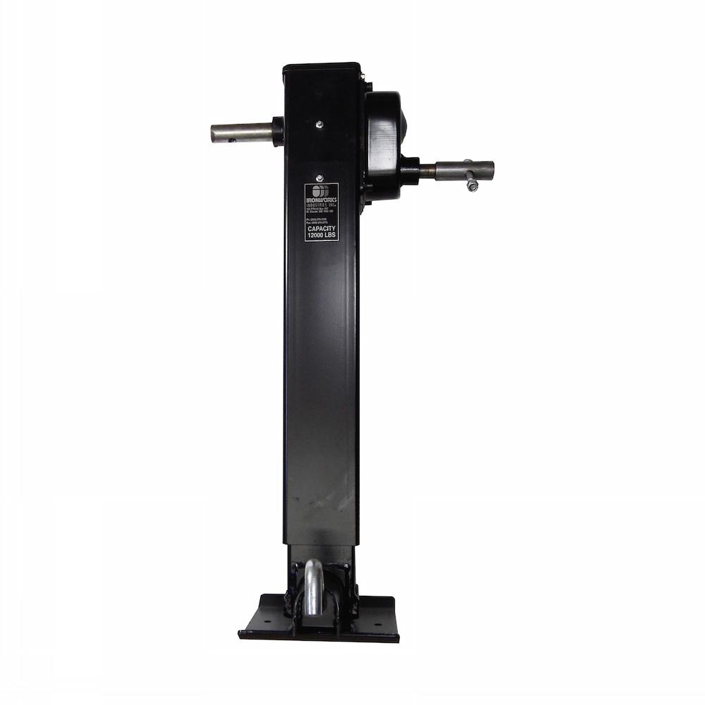 Drop Leg Side Wind Spring Loaded Jack, 2 Speed - 12K Drop Leg Jack Ironworks Industries