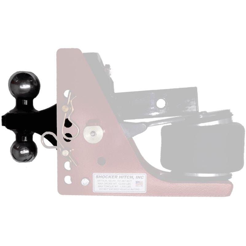 Bumper Pull Combo Ball Mount for Shocker Hitch (2-5/16″ & 2″ balls) Ball Mount Shocker Hitch
