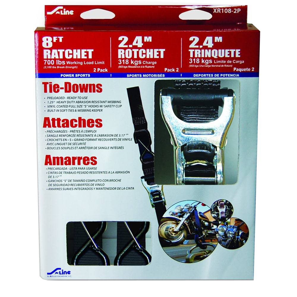 Heavy Duty Motorsports Ratchet Strap with Soft Ties Straps S-Line