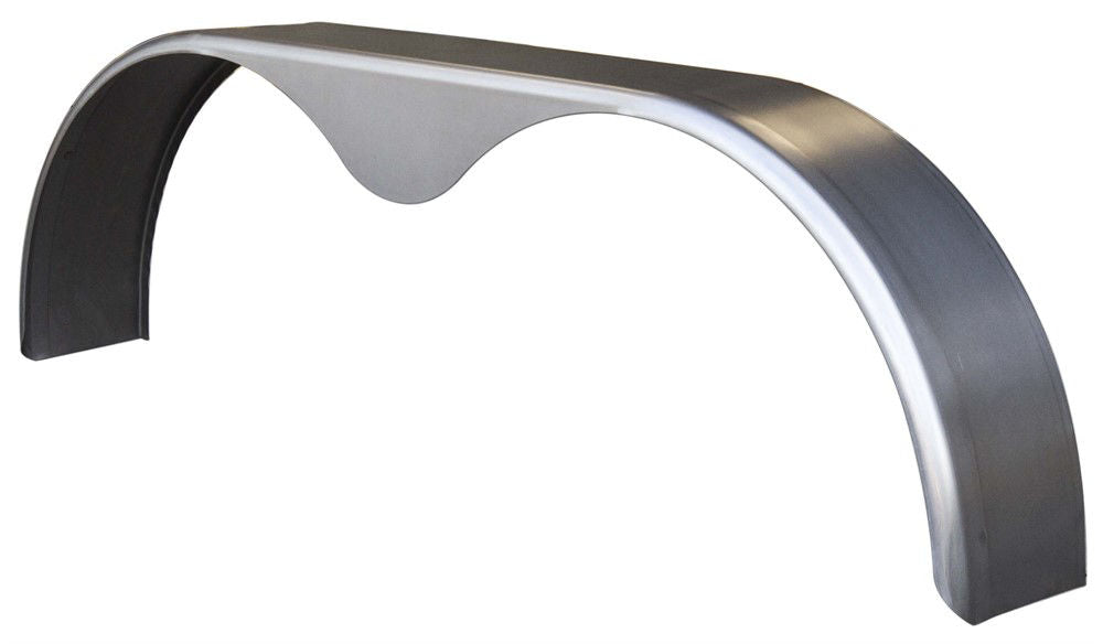 Trailer Fender, Tandem Axle, Teardrop, 9" W x 72" L x 20.5" H, 16 Gauge Steel, 1" Radius, 90° Flange