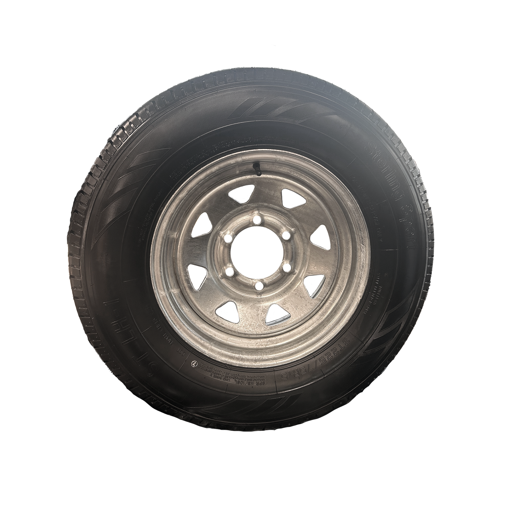 ST225/75R15 Trailer Tire w/ 15" Wheel - 6 on 5-1/2"