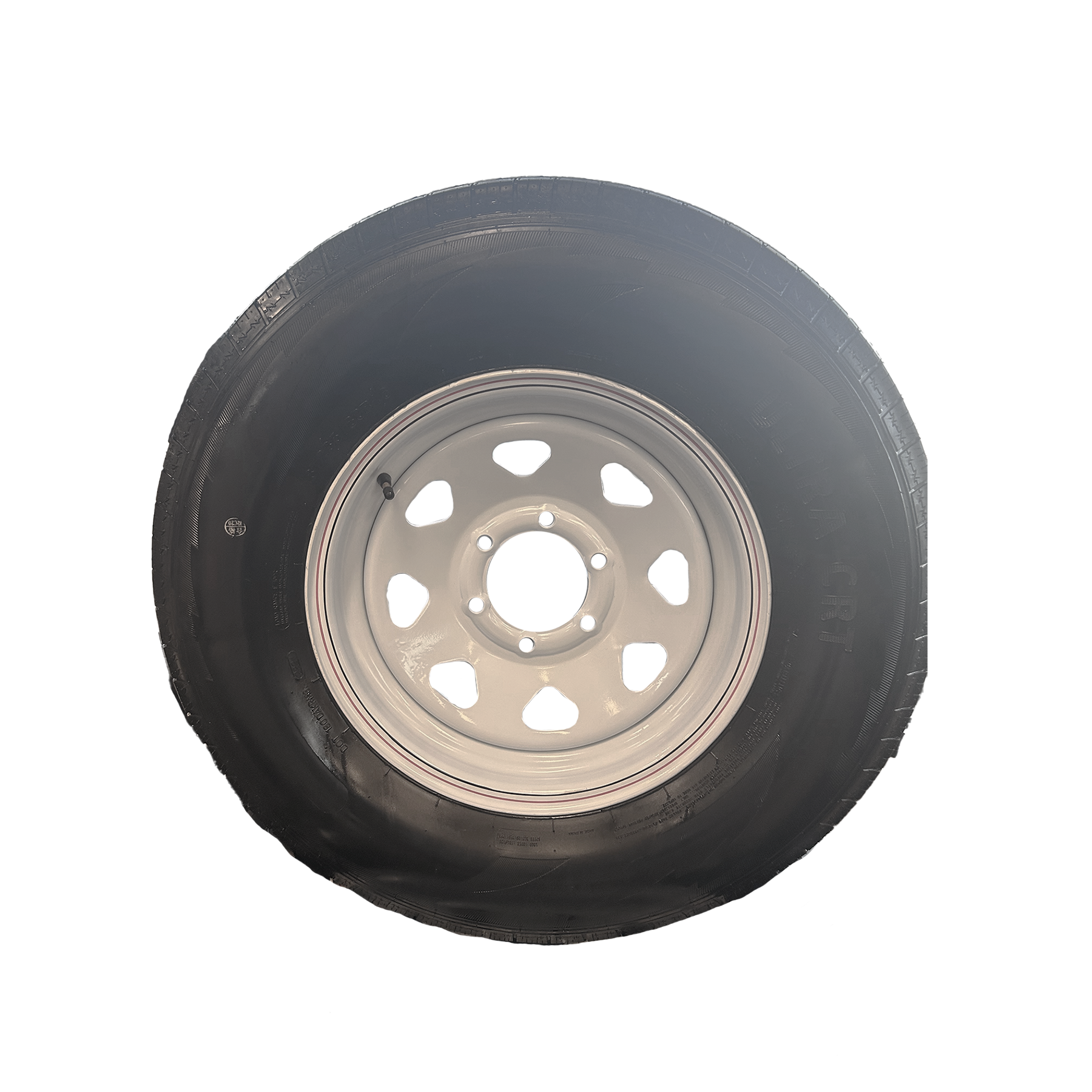 ST235/80R16 Trailer Tire w/ 16" White Wheel - 6 on 5-1/2"