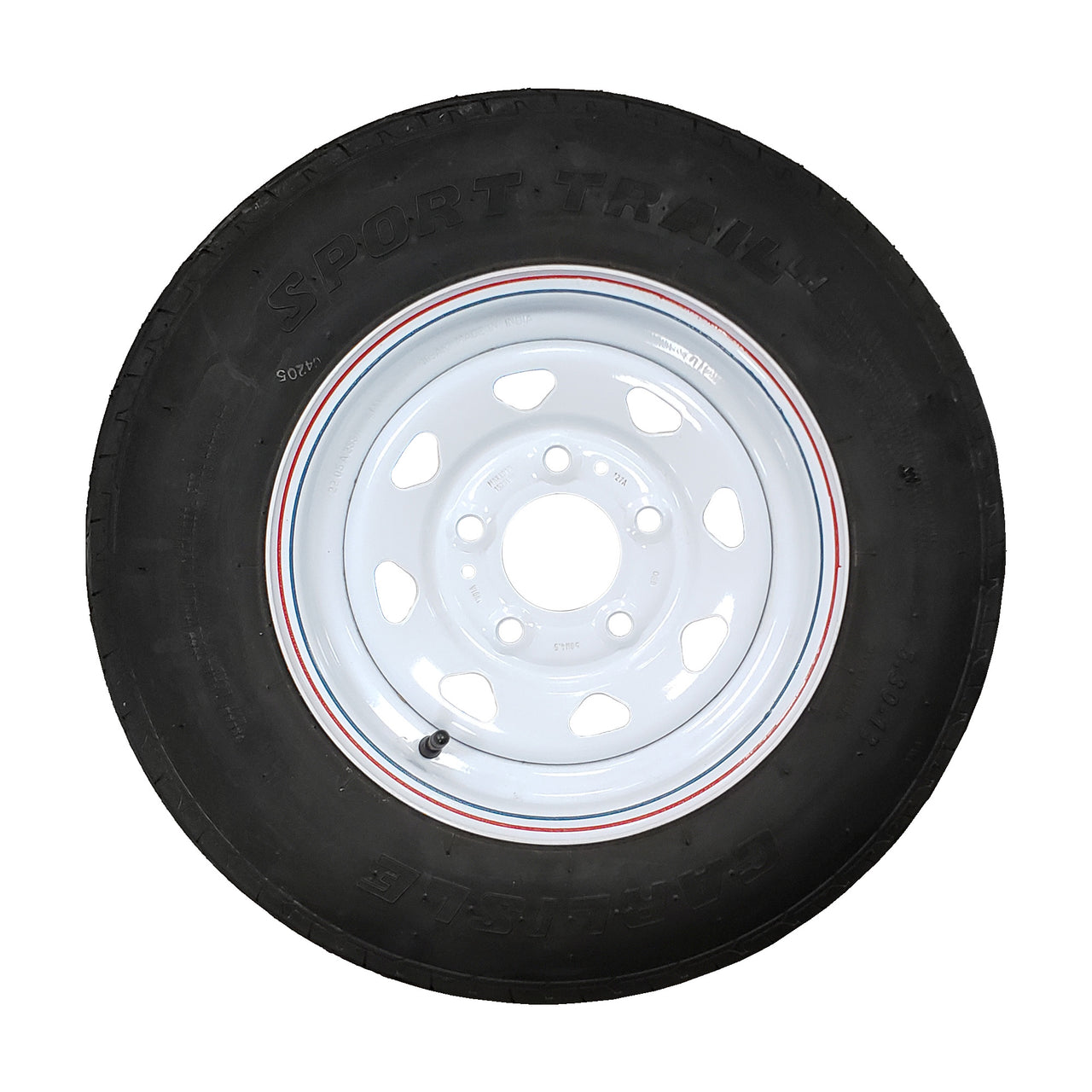 ST175/80R13 Trailer Tire w/ 13" White Wheel - 5 on 4.5