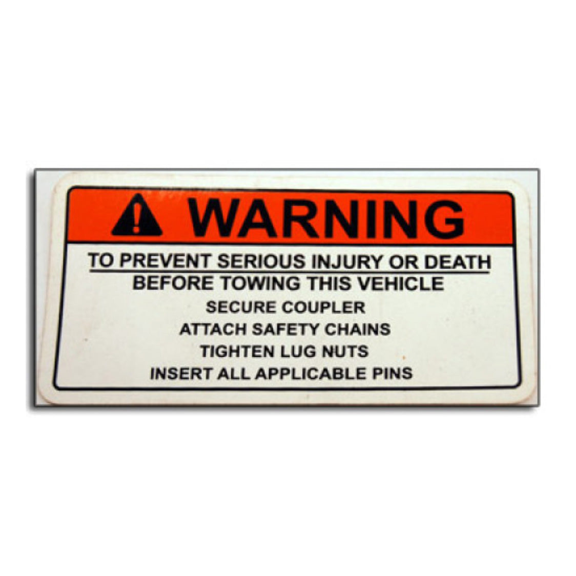 Decal Warning To Prevent Injury