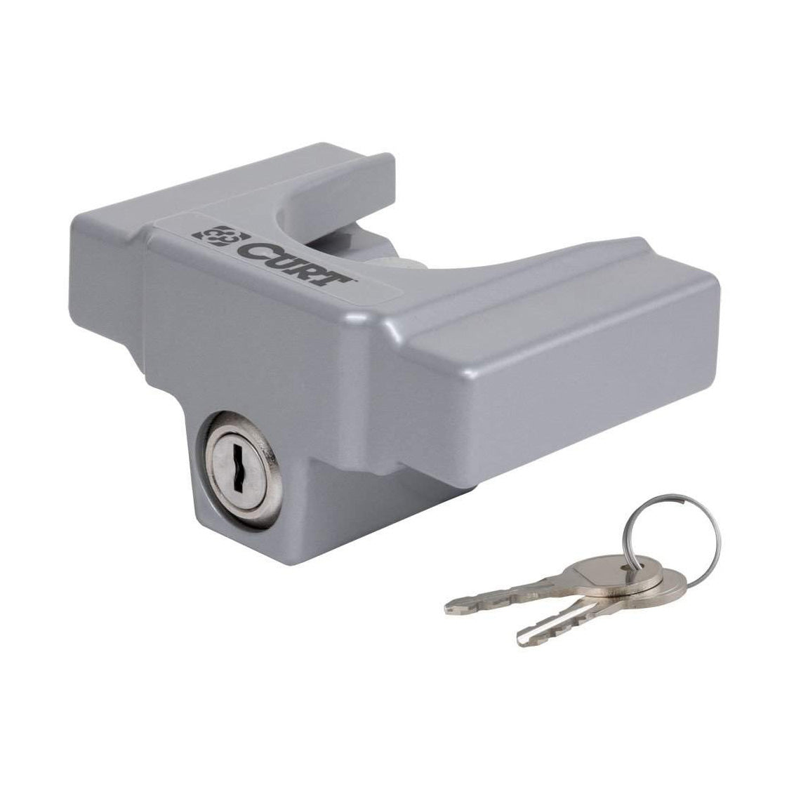 Trailer Coupler Lock, Fits Most 2in. 1-7/8in. Couplers (Grey Aluminum)