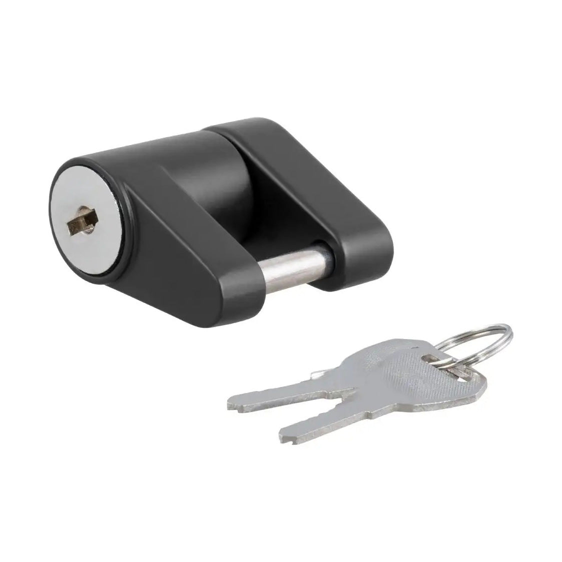 Coupler Lock (1/4in. Pin, 3/4in. Latch Span, Padlock, Black)