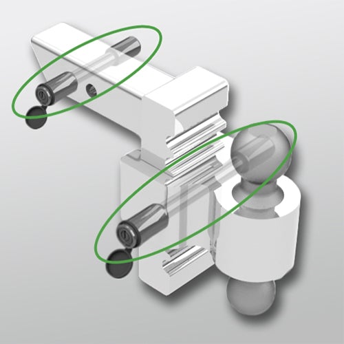 Stainless Steel Lock Set for EZ / EZ HD Hitches -fits 2" & 2-1/2" receivers