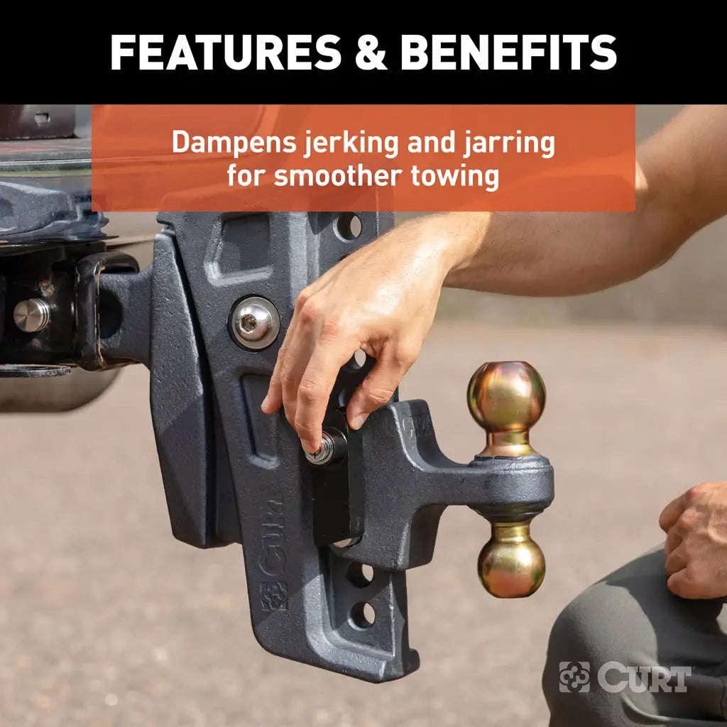 Rebellion XD Adjustable Cushion Hitch (2-1/2" Shank, 2", 2-5/16" Balls, 20K)