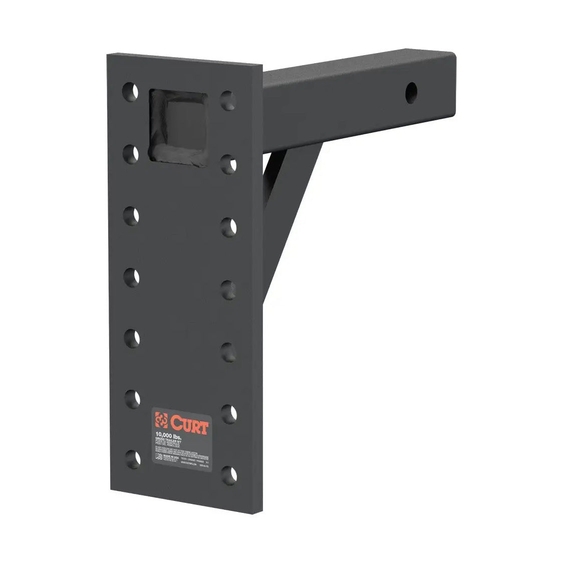 Adjustable Pintle Mount (2in. Shank, 10,000 Lbs., 13in. High, 10in. Long)