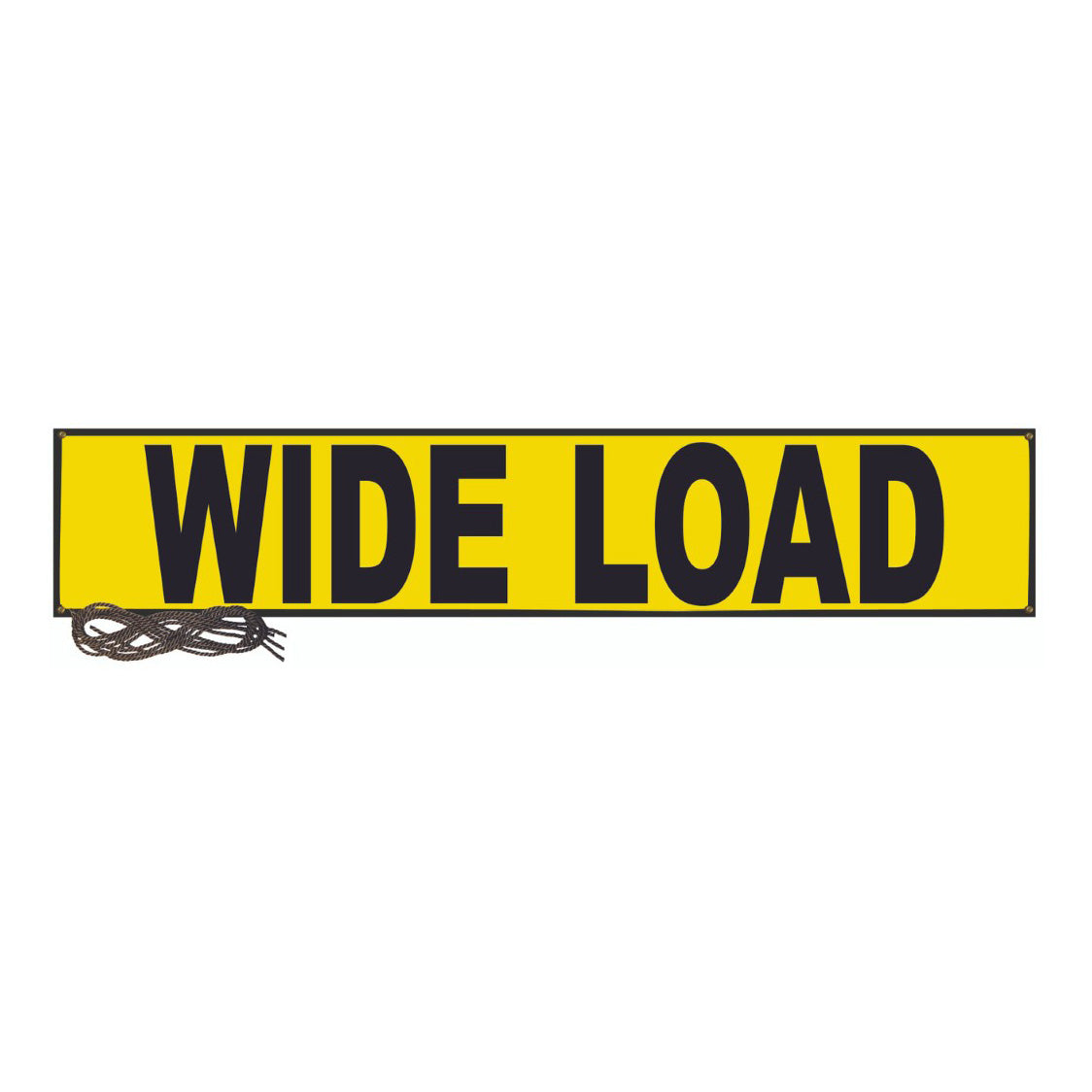 18in. x 84in. Mesh Wide Load Banner w/Grommets & 44in. Ropes