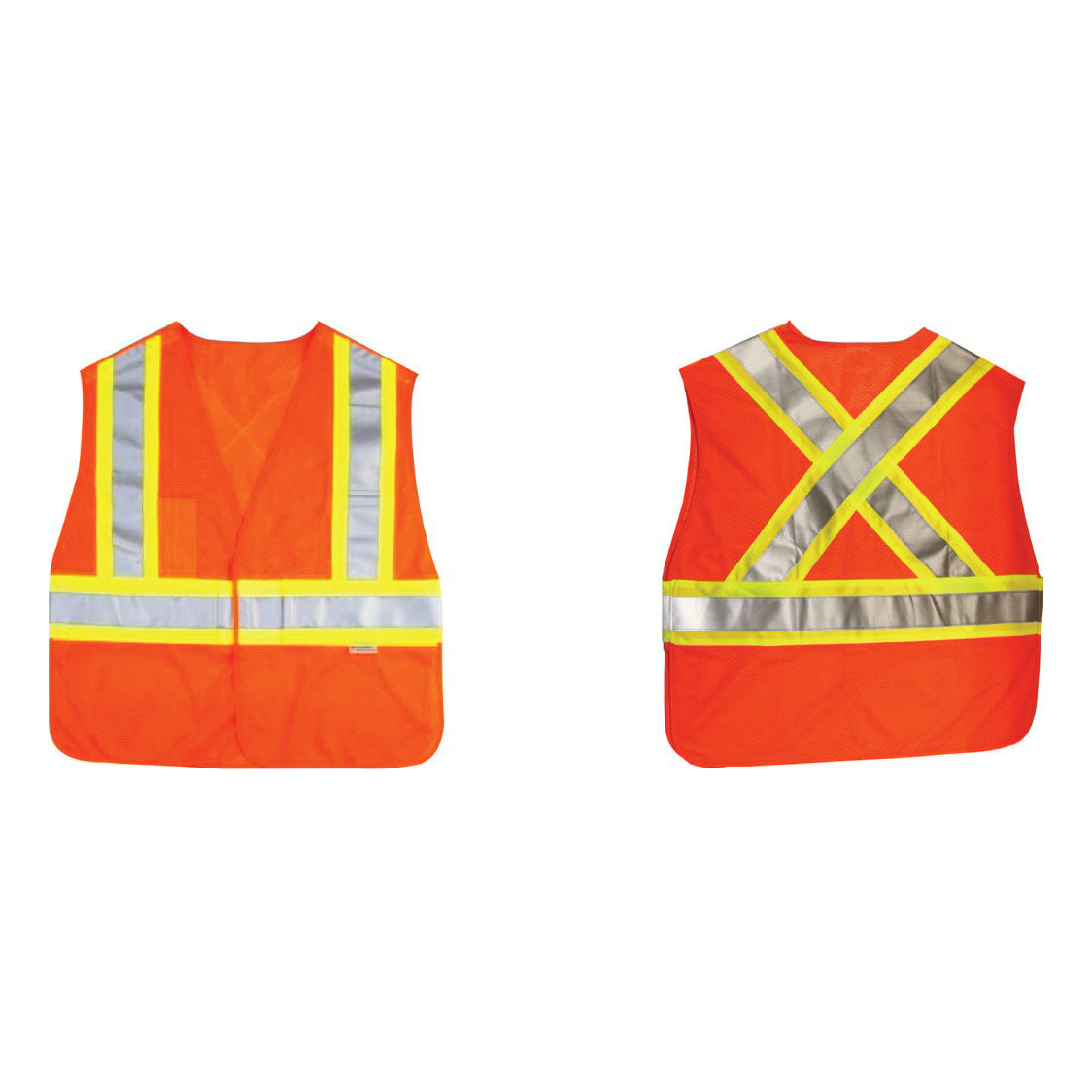 High-Visibility Orange/Red Tear-Away Safety Vest