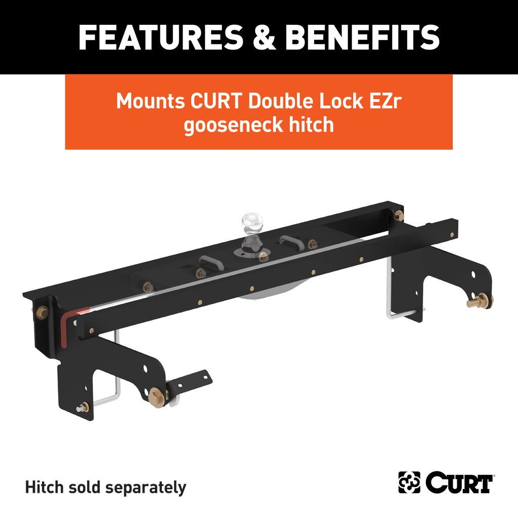 Curt Q25 Attelage de 5e roue coulissant avec rails, 24 000 lb.