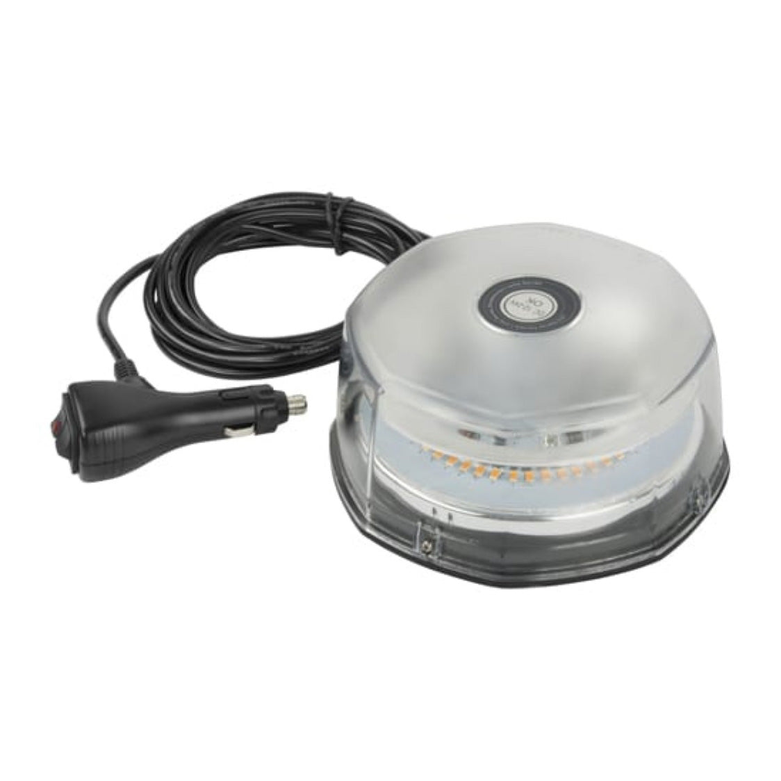 LED Low-Profile Alert Beacon, Clear Lens/Amber LEDs