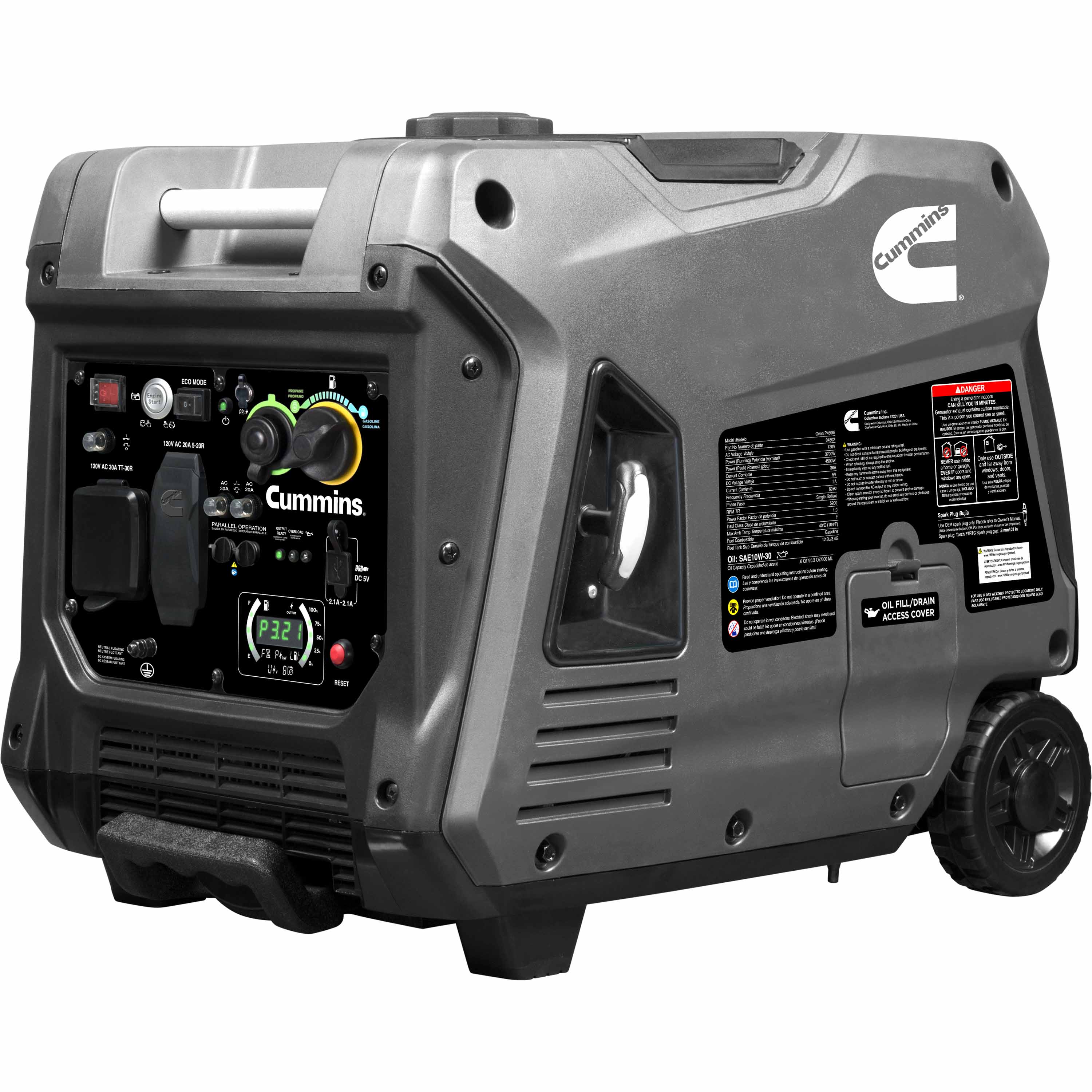 Onan P4500iDF Dual Fuel Portable Generator