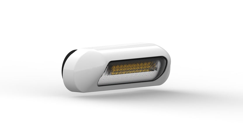 White Wireless Work Light with Warning System and Motion Sensor