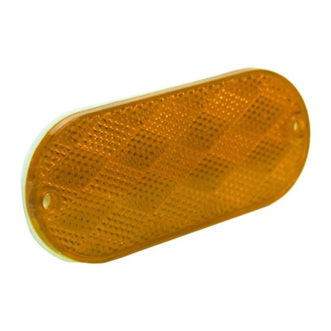 4-3/8 In. Oblong Self-Adhesive Reflector, Amber