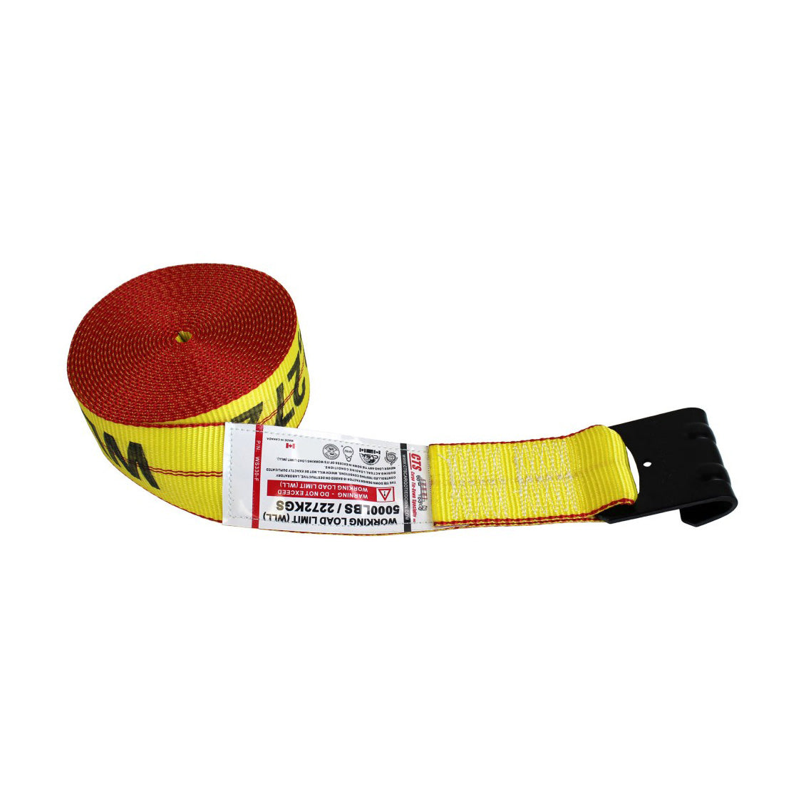 3in. Wide "Grizzlyweb" Winch Strap With Flat Hook