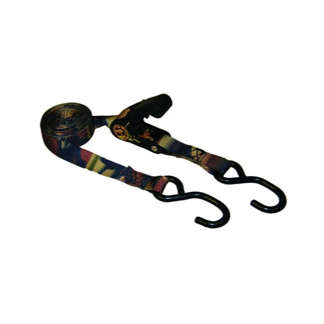 1in. x 15ft. Commercial Grade S-Hook Ratchet Tie-Down, Camo Web