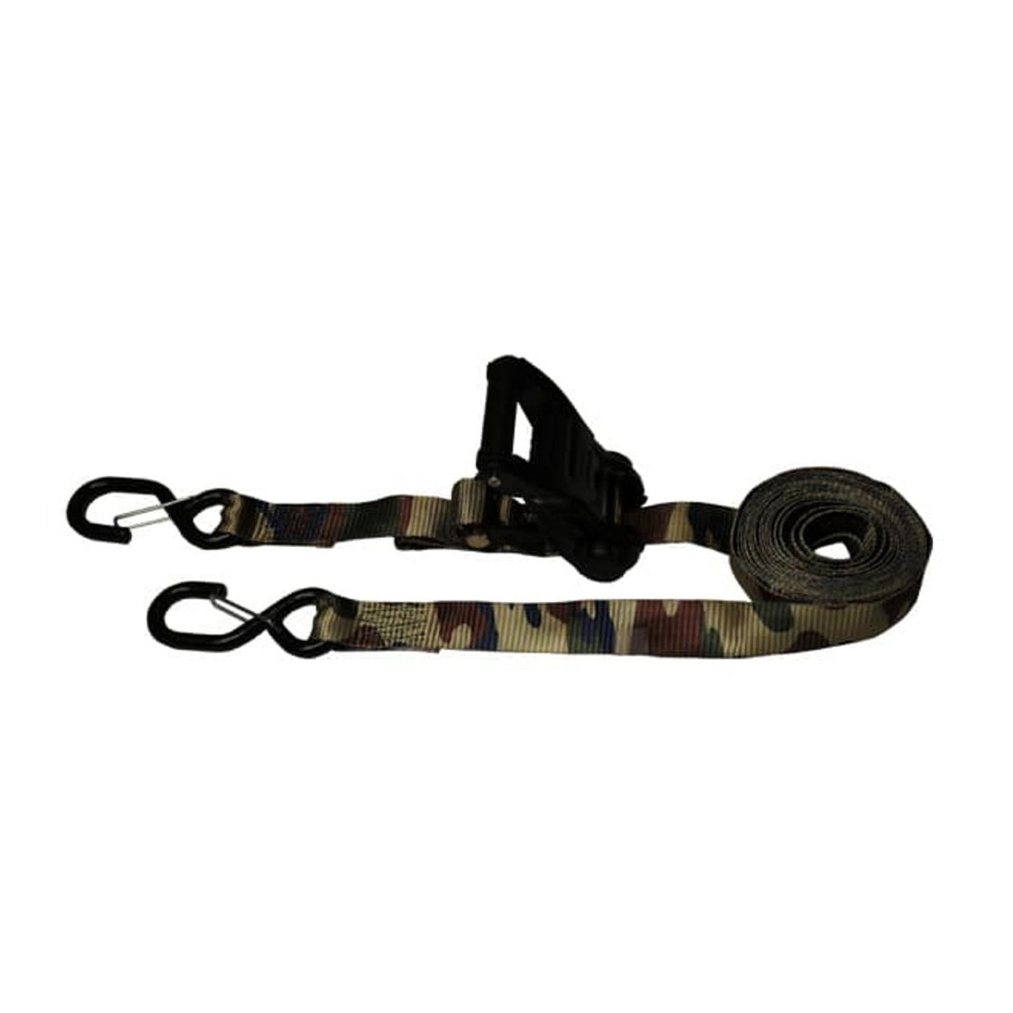 1.25in. x 15ft. Commercial Grade S-Hook Ratchet Tie-Down, Camo Web, 2 Pack