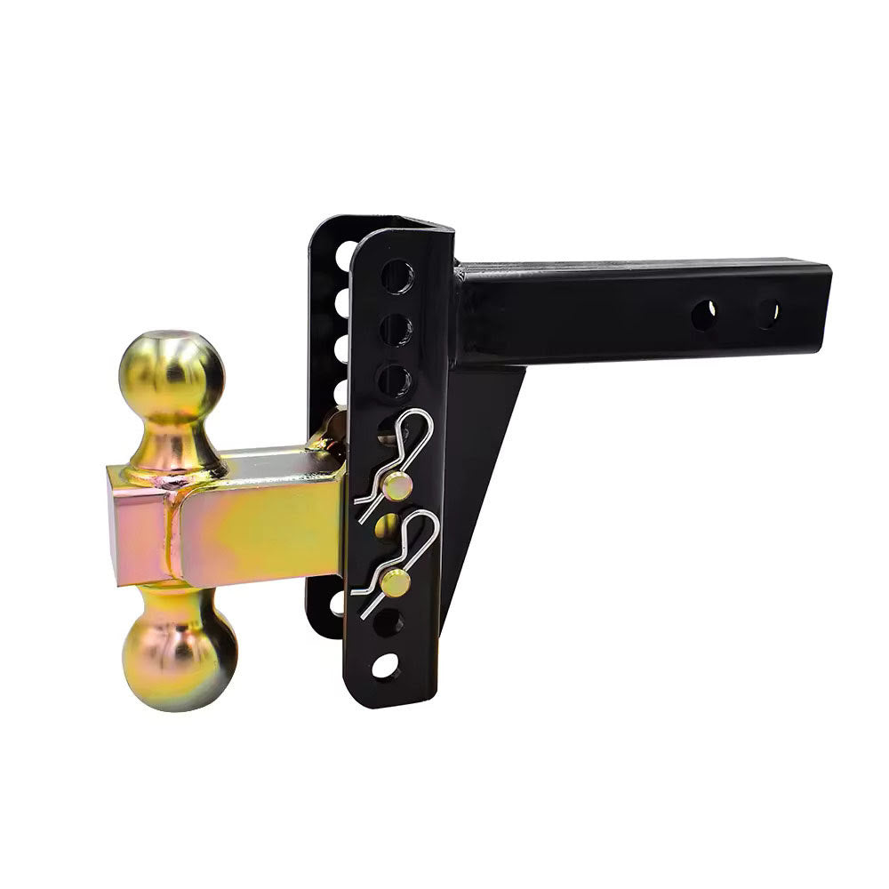 Adjustable Trailer Hitch Fits 2.5-Inch Receiver 6-Inch Drop/Rise 2" & 2-5/16" Ball