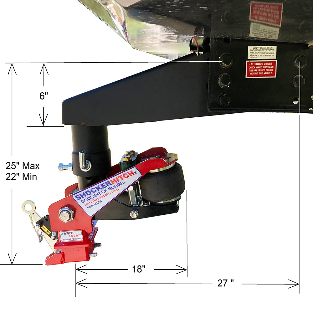 Quick Air Gooseneck Hitch & Coupler for 5th Wheel Gooseneck Pin Box