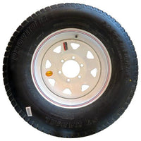 Thumbnail for 235/80R16 on 665 White Spoke Tire with Steel Rim PJ Trailers (tires) 
