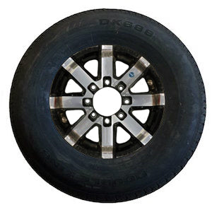 ST235/80R16 Trailer Tire w/ 16" Aluminum Wheel - 8 on 6-1/2"