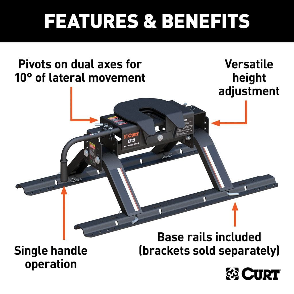 E16 5th Wheel Hitch with Rails