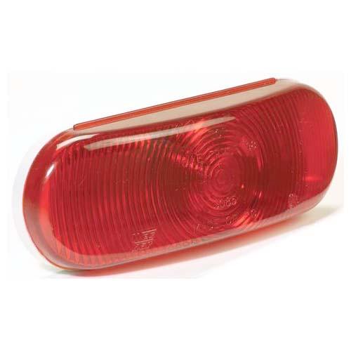 Red Sealed LED Tail Light, 6" Oval Tail Lights PJ Trailers 