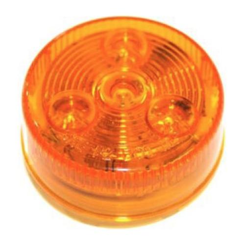 Amber LED Clearance Light, 2" Round Clearance Lights PJ Trailers 