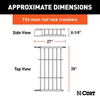 Thumbnail for Extension de porte-bagages de toit en acier noir de 21 po x 37 po 