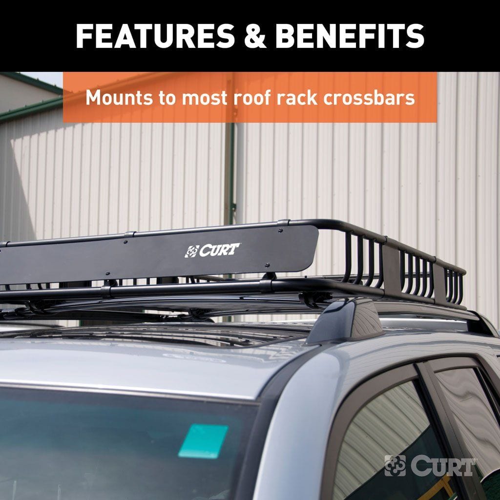 21" x 37" Black Steel Roof Rack Cargo Carrier Extension