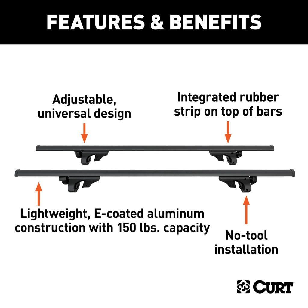 53-3/8" Aluminum Universal Roof Rack Crossbars