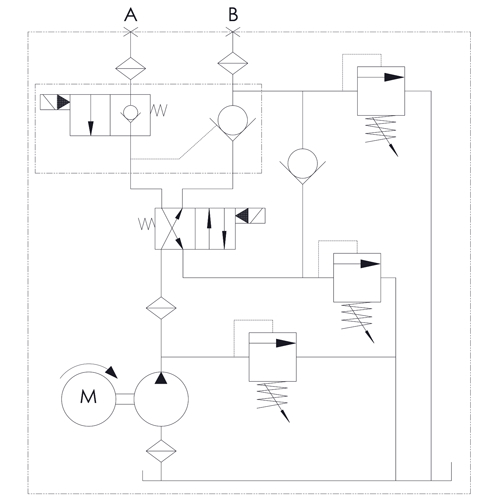 Pompe hydraulique, triple action avec télécommande et réservoir de 6 pintes