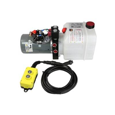 Hydraulic Pump, Dual Action w/Remote & 3qt Tank