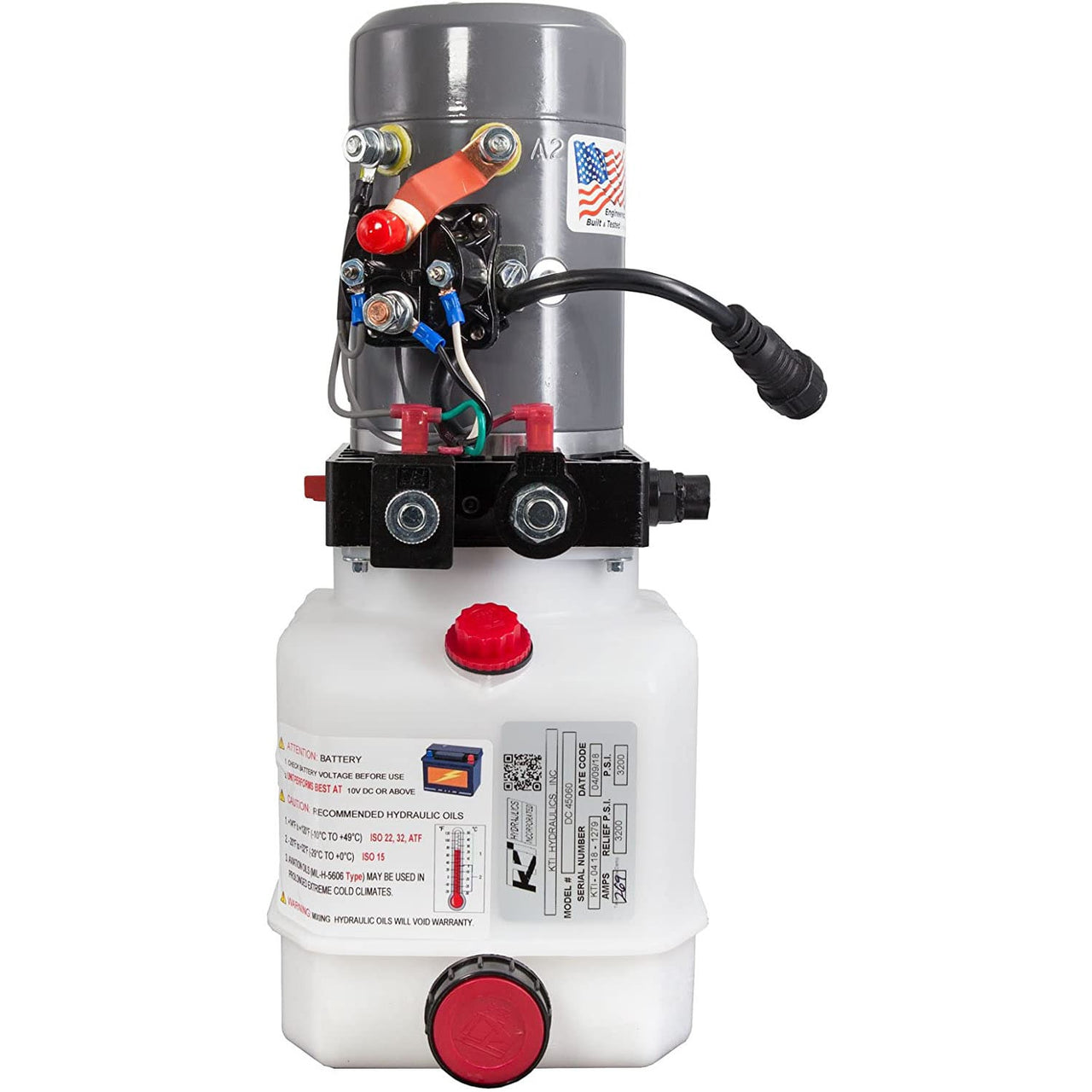 Hydraulic Pump, Dual Action w/Remote & 6qt Tank