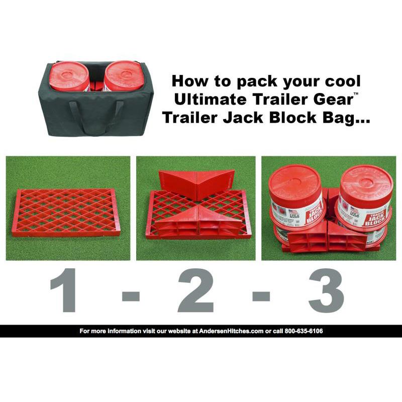 Ultimate Trailer Gear Trailer Jack Block Bag RV Accessories Andersen 