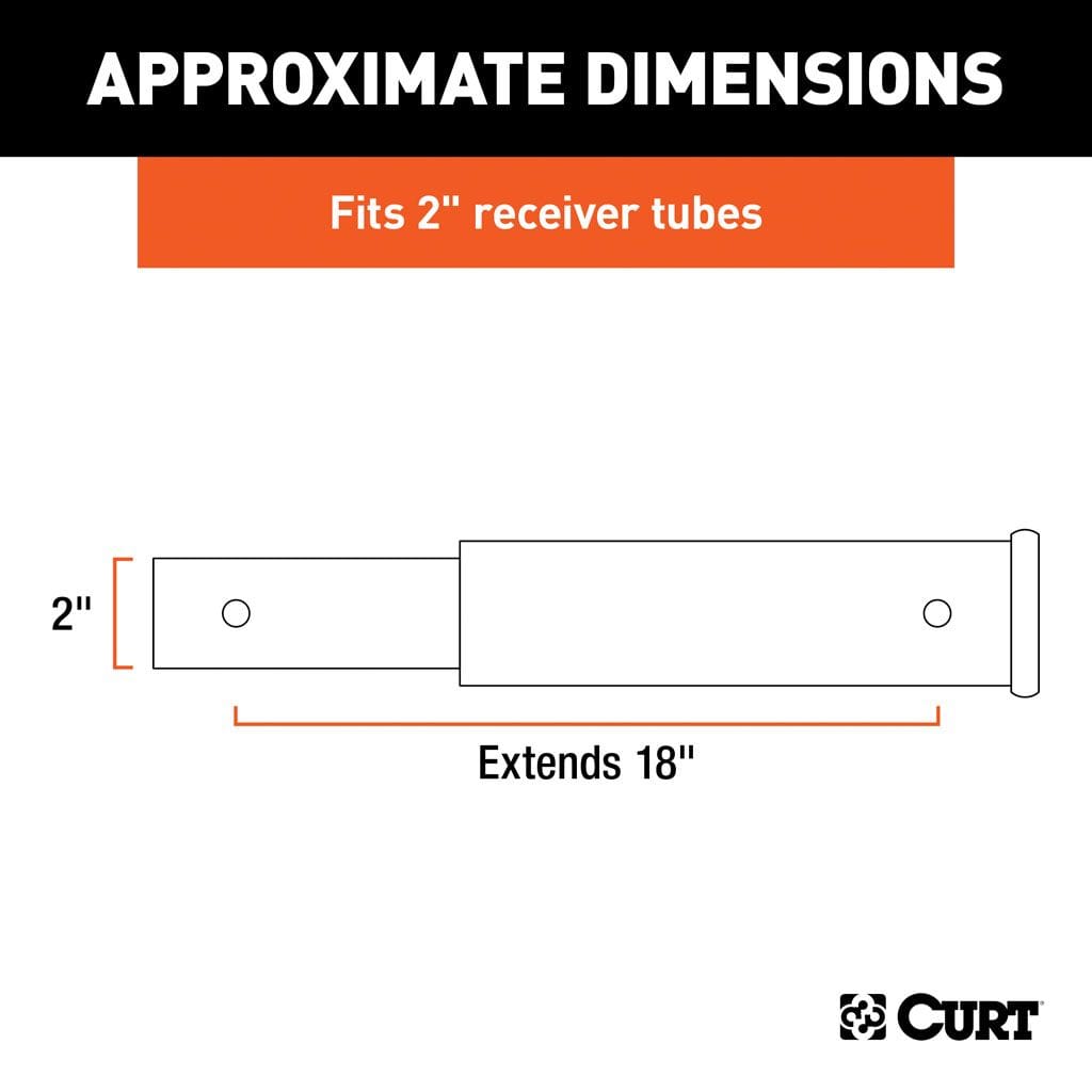 18" Receiver Tube Extender (2" Shank, 3,500 lbs.)Print