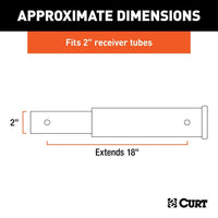 Thumbnail for Rallonge de tube de récepteur de 18 po (tige de 2 po, 3 500 lb)Imprimer