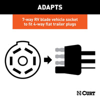 Thumbnail for Electrical Adapter (7-Way RV Blade Vehicle to 4-Way Flat Trailer)