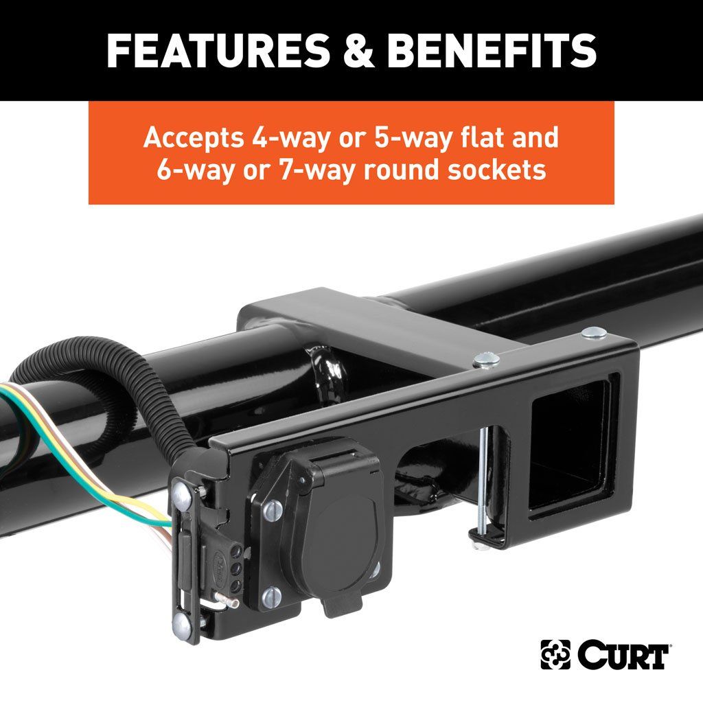 Easy-Mount Wiring Bracket for 4 or 5-Flat & 6 or 7-Round (2" Receiver)