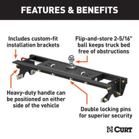 Thumbnail for Double Lock Gooseneck Hitch Kit with Brackets, Select Ford F-150